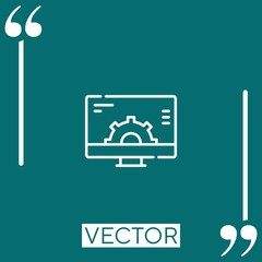Poster - control panel vector icon Linear icon. Editable stroke line