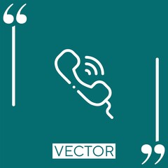 Poster - phone call vector icon Linear icon. Editable stroke line