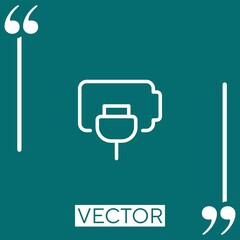 Poster - power vector icon Linear icon. Editable stroke line