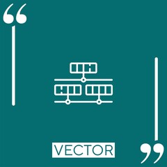 Poster - solar panels vector icon Linear icon. Editable stroke line