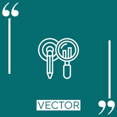Poster - analytics vector icon Linear icon. Editable stroke line