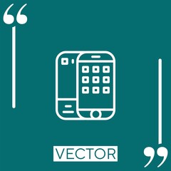 Poster - iphone   vector icon Linear icon. Editable stroke line