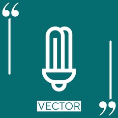 Poster - lightbulb vector icon Linear icon. Editable stroke line