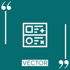 Poster - list vector icon Linear icon. Editable stroke line