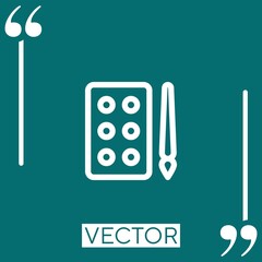 Poster - painting vector icon Linear icon. Editable stroke line