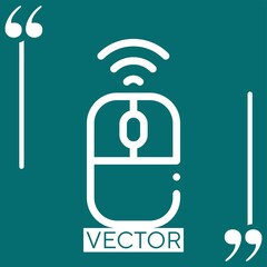 Poster - mouse vector icon Linear icon. Editable stroke line