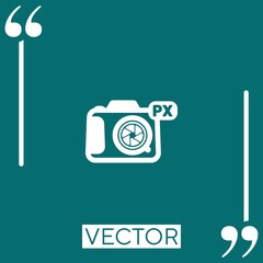 Poster - photo vector icon Linear icon. Editable stroke line