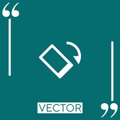 Poster - rotation vector icon Linear icon. Editable stroke line