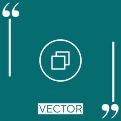 Poster - copy vector icon Linear icon. Editable stroke line