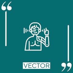 Poster - cybernetics vector icon Linear icon. Editable stroke line