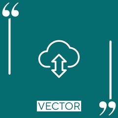 Poster - data transfer vector icon Linear icon. Editable stroke line