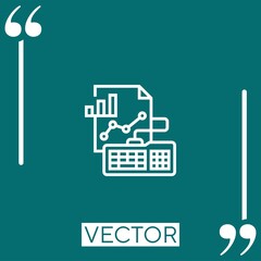 Poster - data vector icon Linear icon. Editable stroke line
