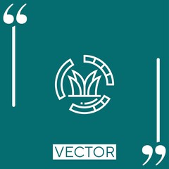 Poster - grass vector icon Linear icon. Editable stroke line