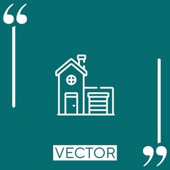 Poster - house vector icon Linear icon. Editable stroke line