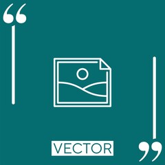Poster - image vector icon Linear icon. Editable stroke line