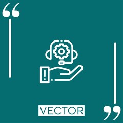 Poster - support   vector icon Linear icon. Editable stroke line