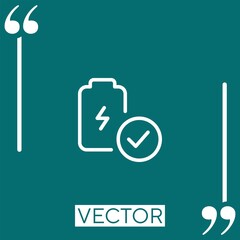 Poster - verified vector icon Linear icon. Editable stroke line