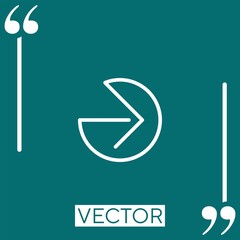Poster - arrow   vector icon Linear icon. Editable stroke line