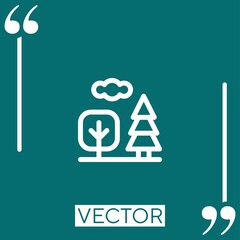 Poster - forest vector icon Linear icon. Editable stroke line