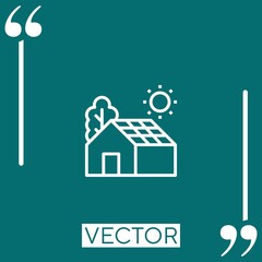Poster - house vector icon Linear icon. Editable stroke line