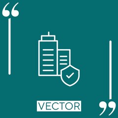 Poster - insurance vector icon Linear icon. Editable stroke line