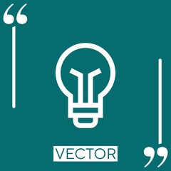 Poster - lightbulb vector icon Linear icon. Editable stroke line