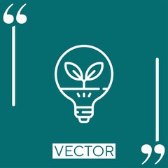 Poster - plant vector icon Linear icon. Editable stroke line