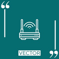 Poster - wifi vector icon Linear icon. Editable stroke line
