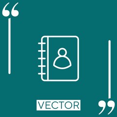 Poster - contacts vector icon Linear icon. Editable stroke line