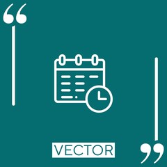 Poster - planning vector icon Linear icon. Editable stroke line