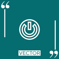 Poster - power button vector icon Linear icon. Editable stroke line