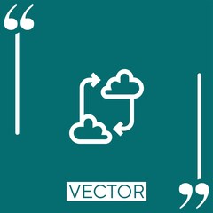Poster - sharing vector icon Linear icon. Editable stroke line