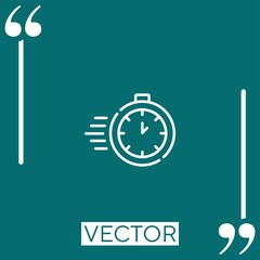 Poster - speed vector icon Linear icon. Editable stroke line