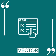 Poster - web vector icon Linear icon. Editable stroke line
