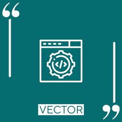 Poster - web development vector icon Linear icon. Editable stroke line