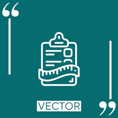 Poster - weight reduction vector icon Linear icon. Editable stroke line