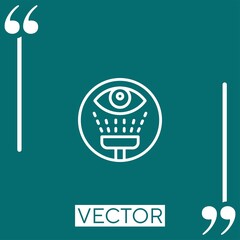 Poster - eye vector icon Linear icon. Editable stroke line