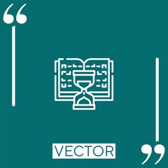 Poster - history vector icon Linear icon. Editable stroke line