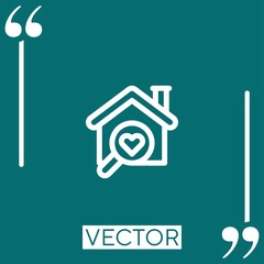 Poster - home vector icon Linear icon. Editable stroke line