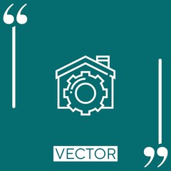 Poster - house vector icon Linear icon. Editable stroke line
