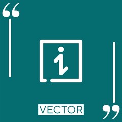 Poster - information vector icon Linear icon. Editable stroke line