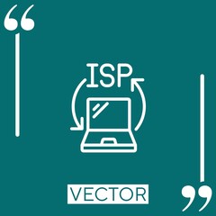 Poster - isp vector icon Linear icon. Editable stroke line