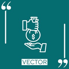Poster - loan vector icon Linear icon. Editable stroke line