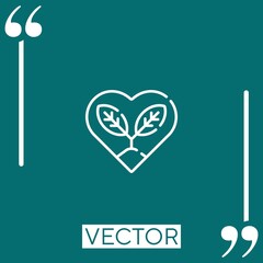 Poster - love vector icon Linear icon. Editable stroke line