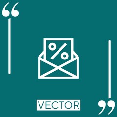Poster - newsletter vector icon Linear icon. Editable stroke line
