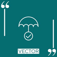 Poster - protection vector icon Linear icon. Editable stroke line