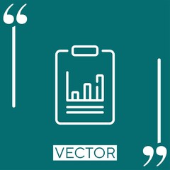 Poster - clipboard vector icon Linear icon. Editable stroke line