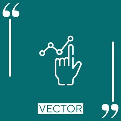 Poster - line chart vector icon Linear icon. Editable stroke line