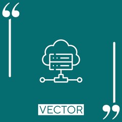 Poster - network vector icon Linear icon. Editable stroke line