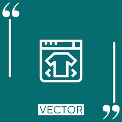 Poster - online shop vector icon Linear icon. Editable stroke line